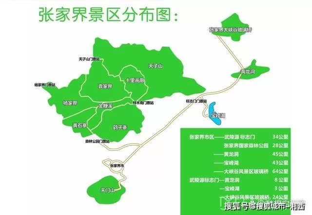 湖南张家界旅游路线图(湖南张家界旅游攻略自由行路线)