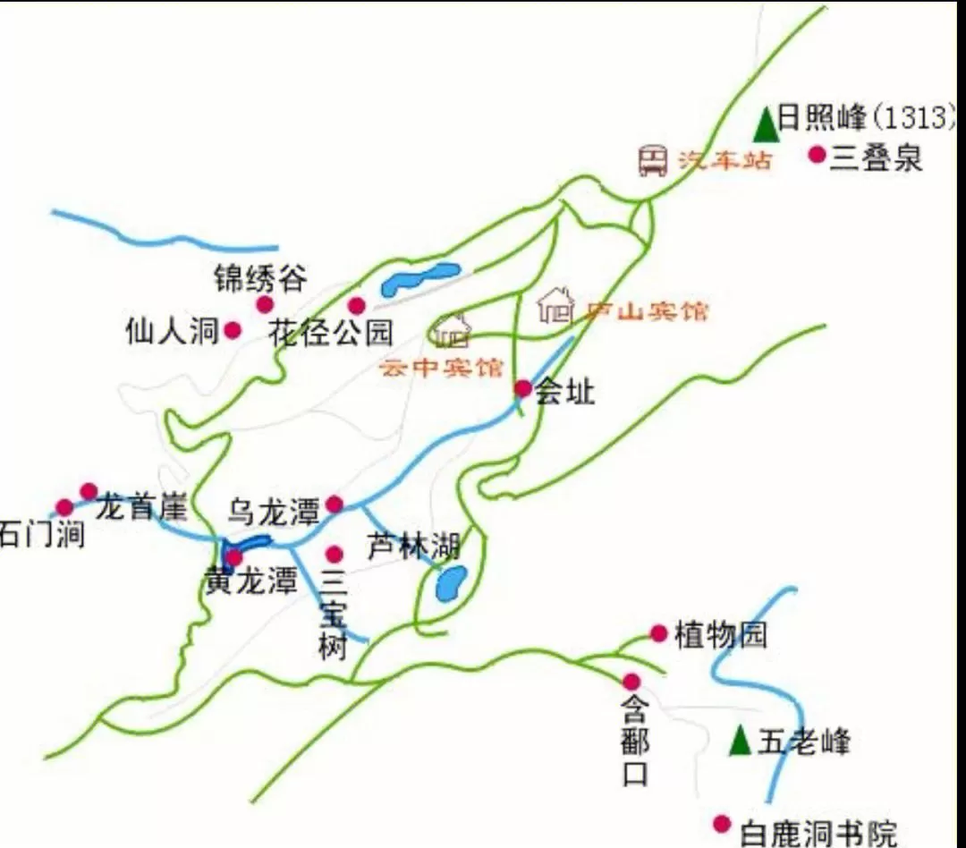 庐山旅游线路图(庐山旅游线路图2023)