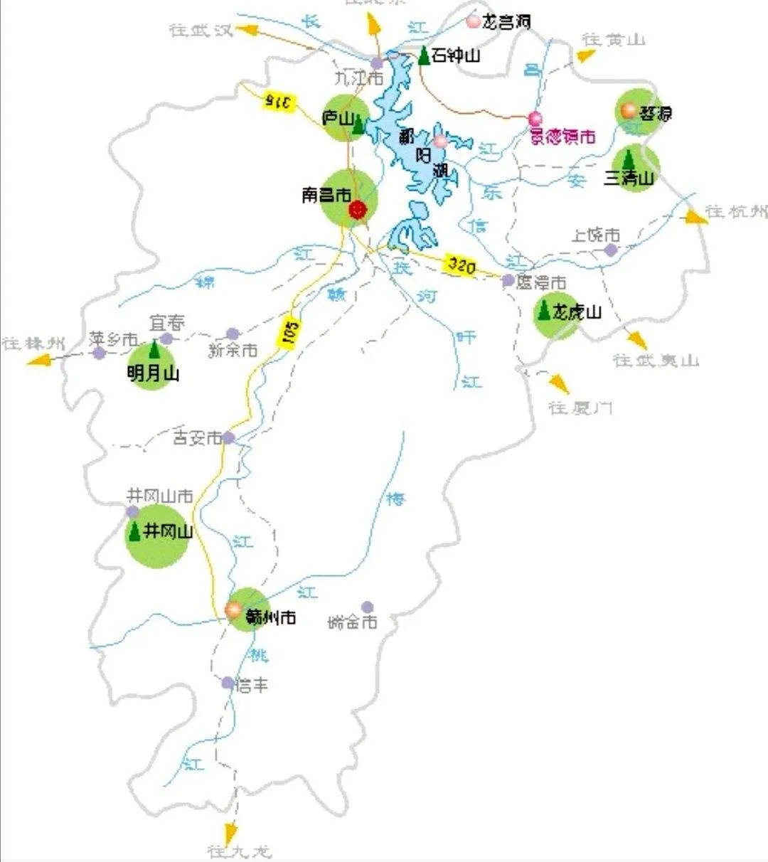 庐山旅游示意图(庐山旅游景点示意图)