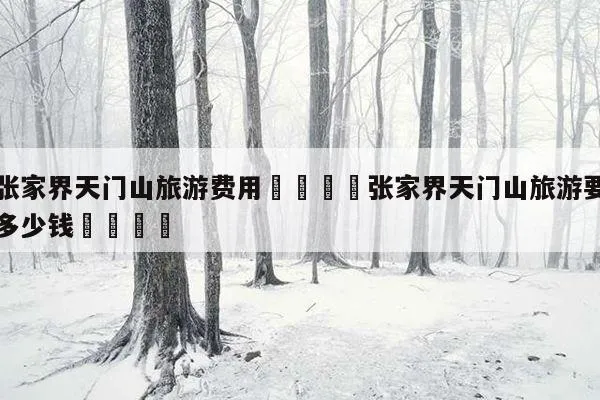 到张家界玩三天要多少钱(去张家界玩一个星期要多少钱)