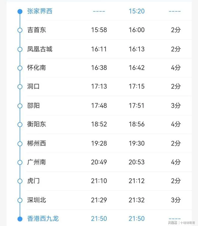 从广东坐高铁去张家界路线(广东到张家界高铁要多少个小时)