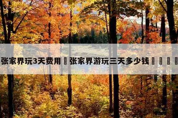 去张家界旅游3天需要多少钱(去张家界旅游攻略三天行程游玩?)
