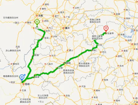 庆阳到张家界自驾游路线图(庆阳到张家界自驾游路线图片)