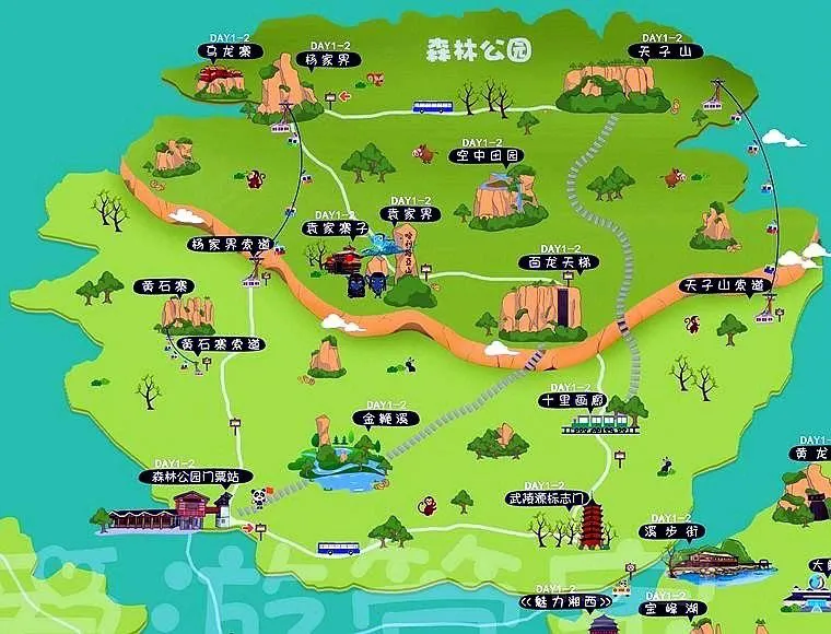 去张家界路线图(请问去张家界旅游怎么走?)