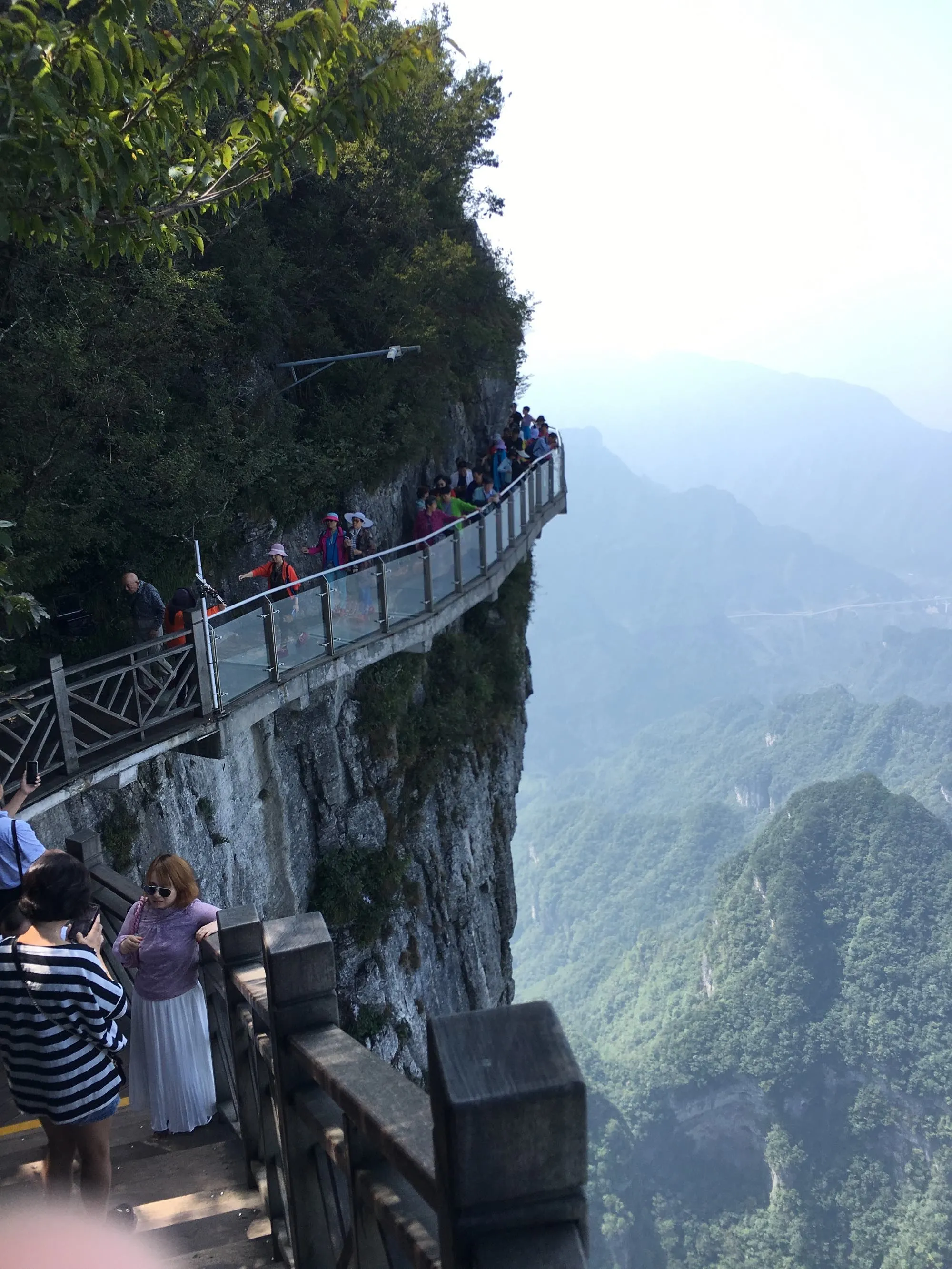 张家界天门山盘龙崖玻璃栈道(张家界天门山玻璃栈道海拔多少米)