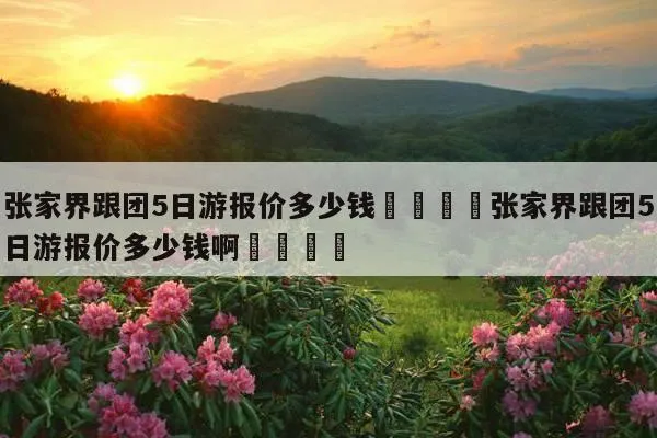 湖南张家界游玩需要多少钱(张家界旅游需要多少钱12万阅读)