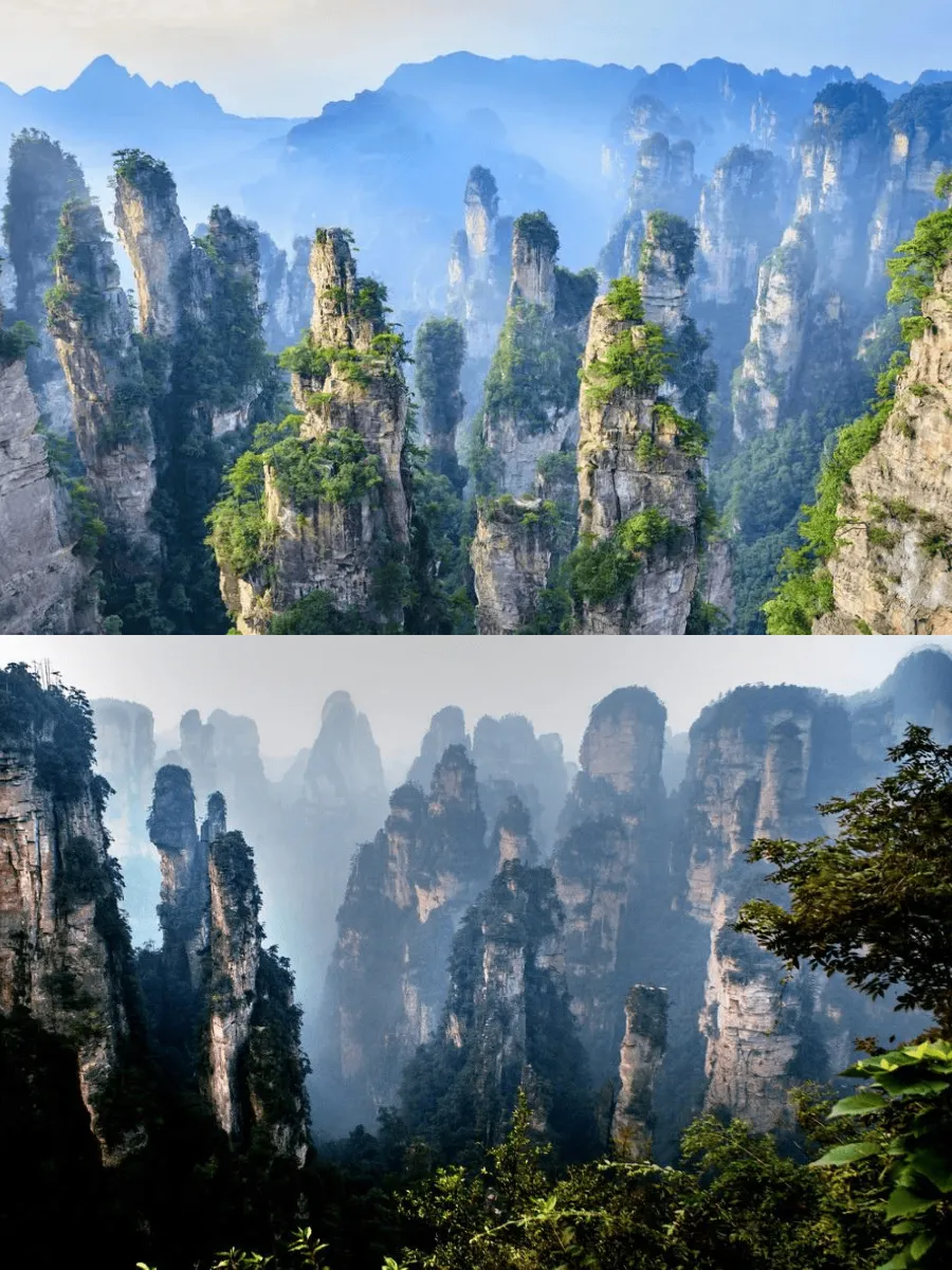 张家界大峡谷与天门山(张家界大峡谷天门山天气)