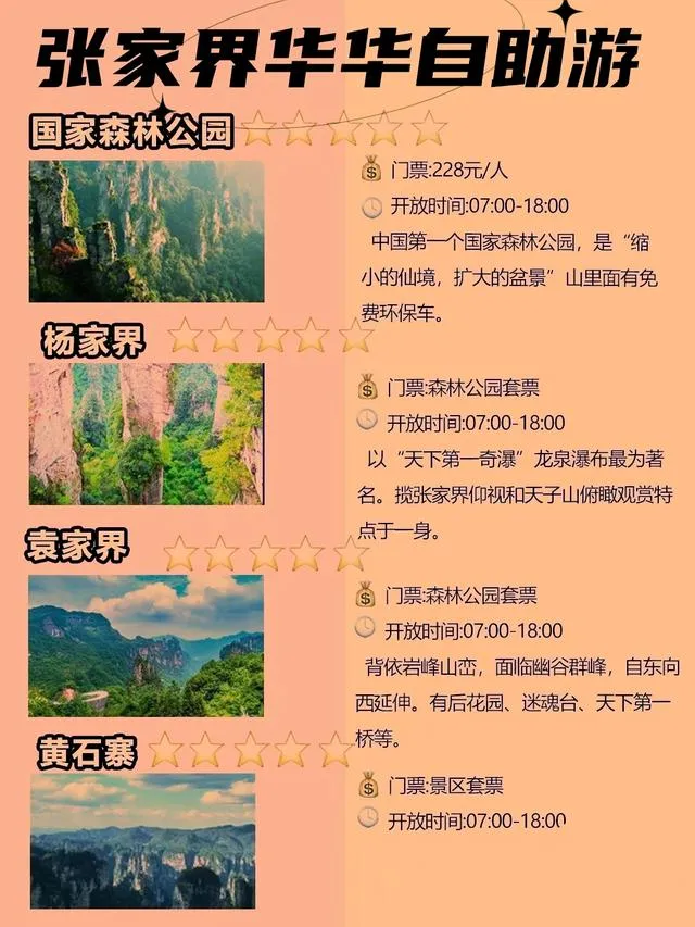 张家界2天自由行游攻略(张家界2天自由行游攻略路线)
