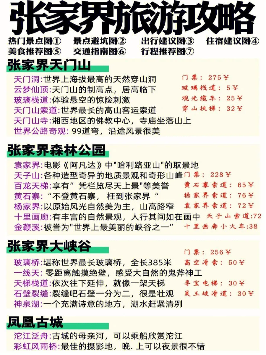 张家界游玩2天攻略(张家界旅游攻略2天详细攻略)